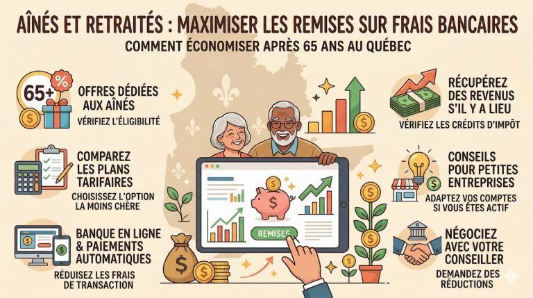 Aînés et retraités : Comment maximiser les remises sur frais bancaires après 65 ans au Québec